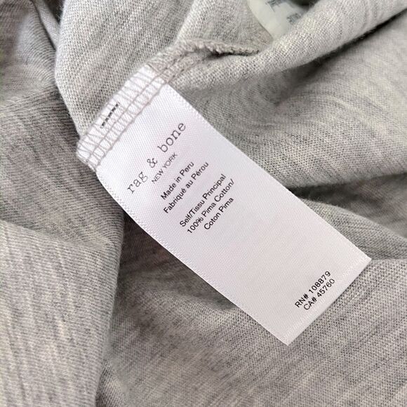 Rag & Bone oversized gray T-shirt dress 100% Pima Cotton size S - Picture 7 of 7